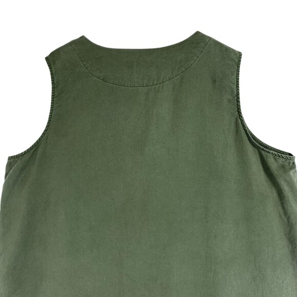 plus size sleeveless Button tank top tunic style  green size 20 Claire France - Picture 4 of 15